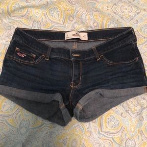 Dark wash jean shorts